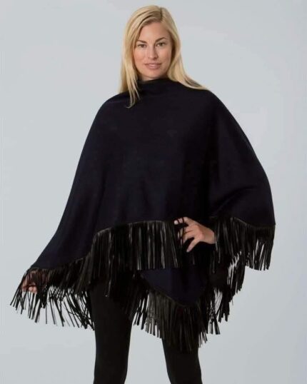 Suede Poncho