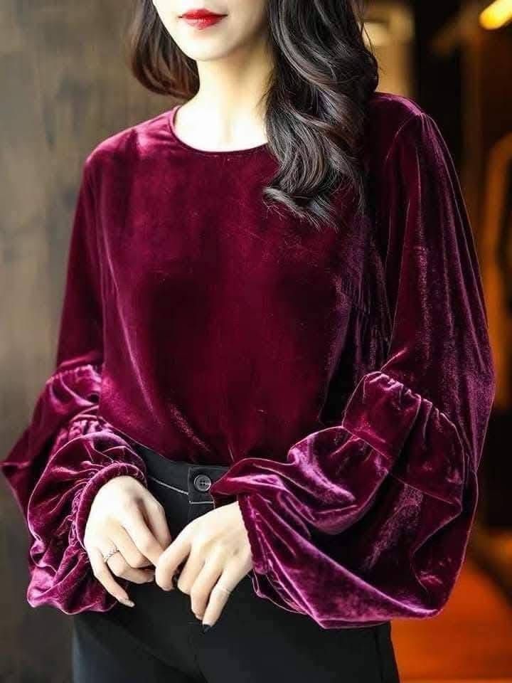 WhatsApp Image 2025-09-12 at 16.49.59 (1) Velvet Blouse - Image 1